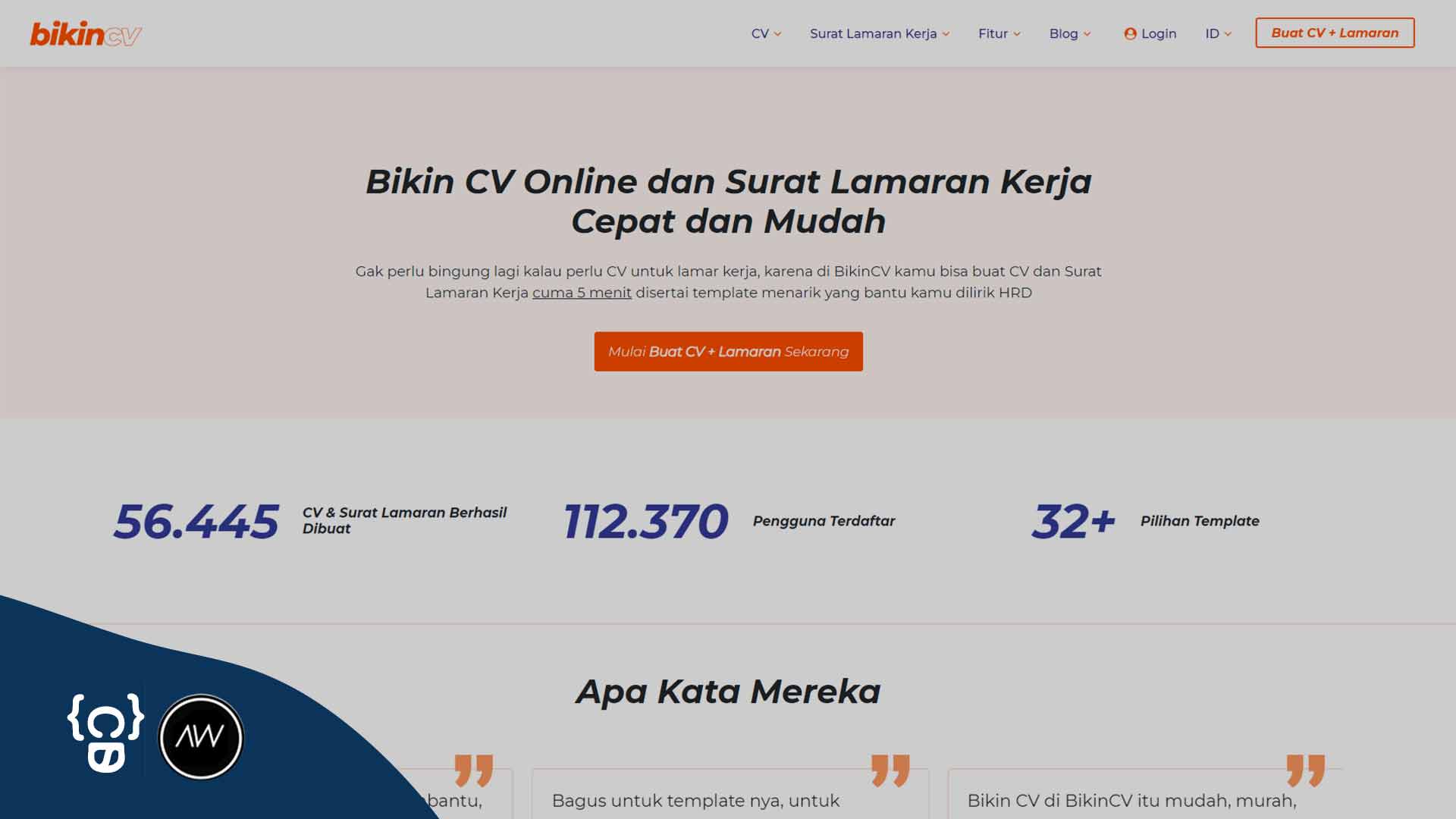 BikinCV.com Website Development